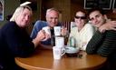 A final coffee before the Wattles return to San Francisco.